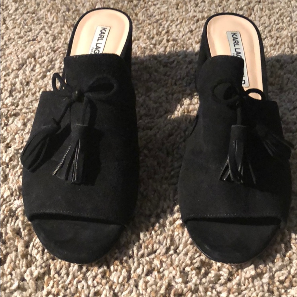 Karl Lagerfeld mule heels